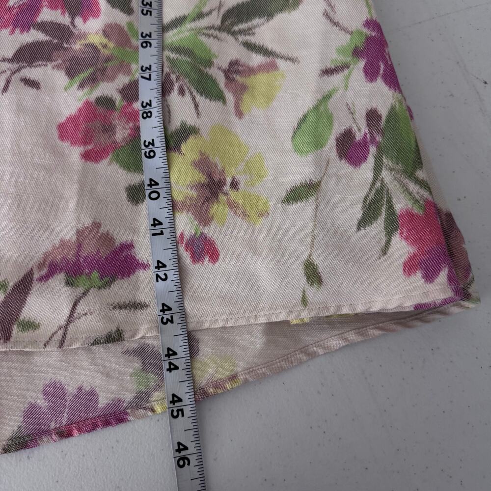 Shoshanna Off-Shoulder Floral Midi Dress -‎ Cream and Pink - Picture 16 of 16